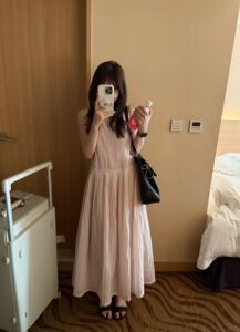 吉姆姐姐 montrue家正品 颜色好美棉质无袖连衣裙