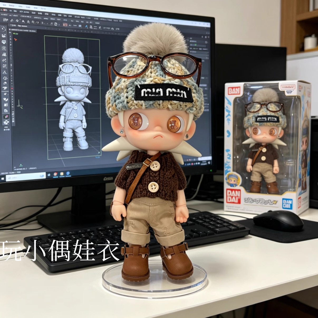 姜饼人嘎子姐娃衣zisiga可动人偶防染色服打底衫八分之一毛衣秋冬