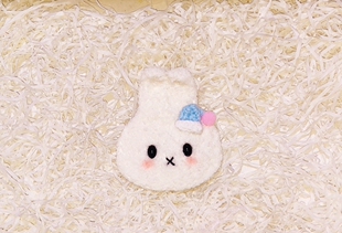 米菲兔发夹成品，小可爱毛线