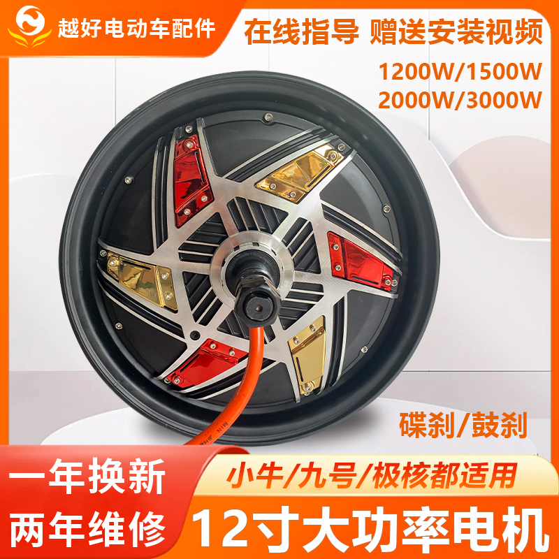 12寸电动车电机高速改装3000W