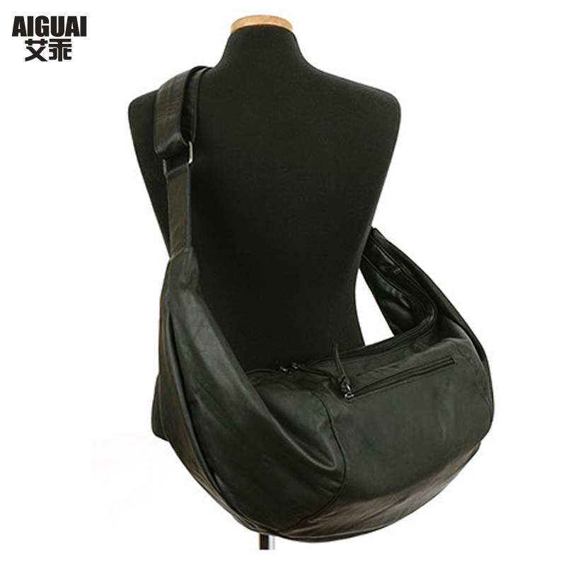 单肩包男韩版新款休闲时尚个性饺子包情侣大容量旅行复古斜挎包潮