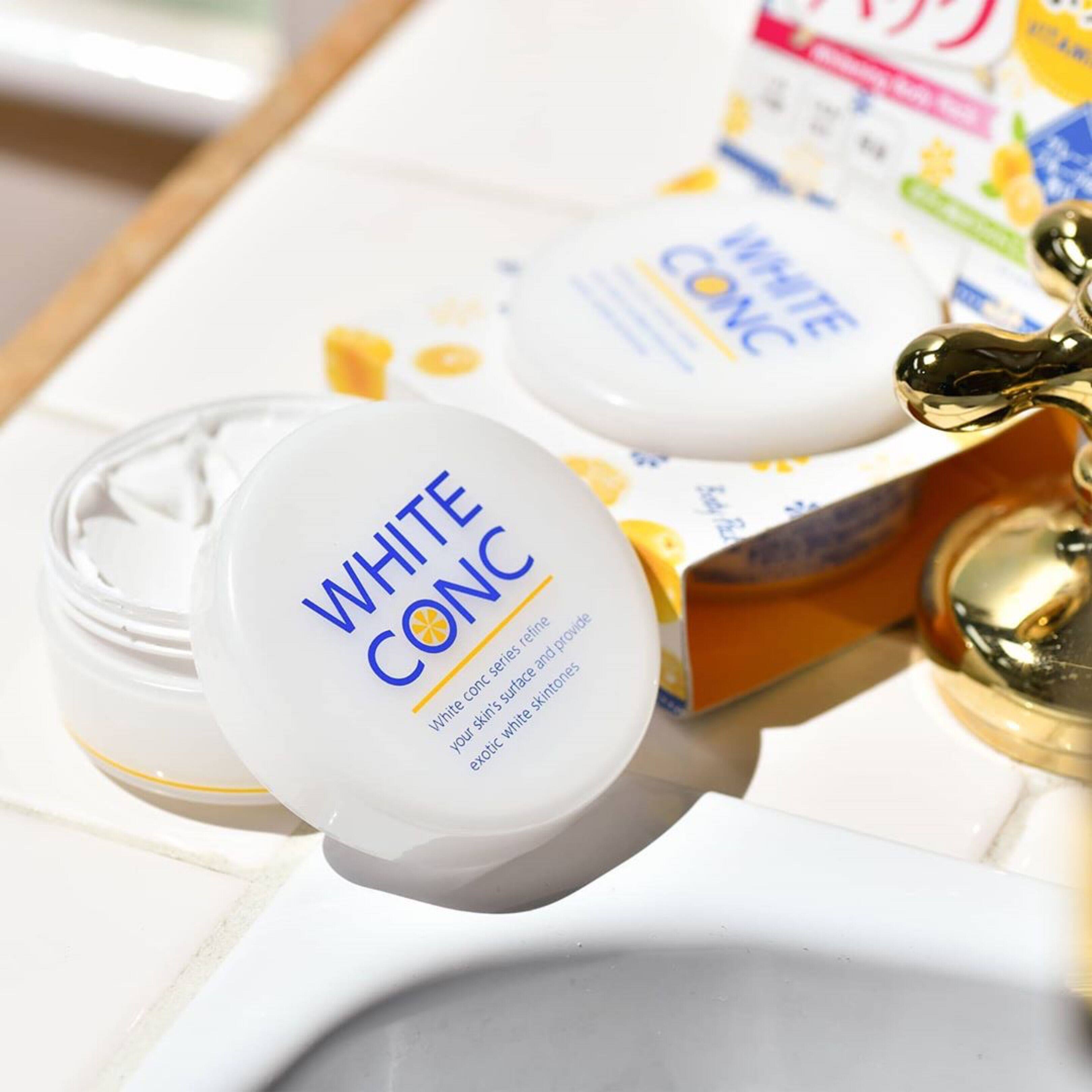 日本原装 现货 WHITE CONC身体美白晒后修复光滑水洗膜乳霜 70g