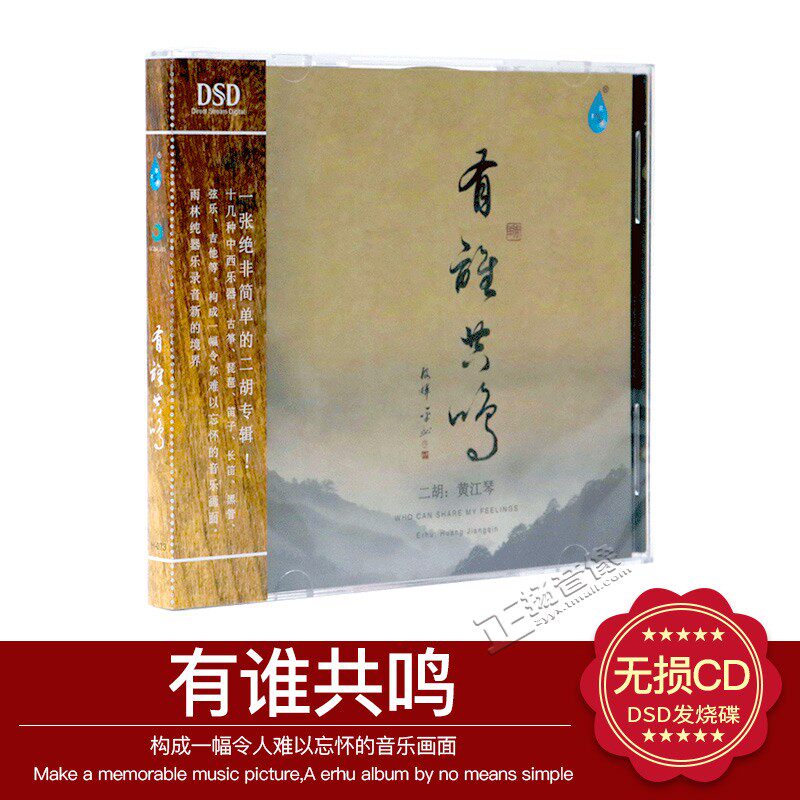 正版发烧CD光盘 黄江琴 二胡 有谁共鸣 DSD 无损音质汽车载cd碟片