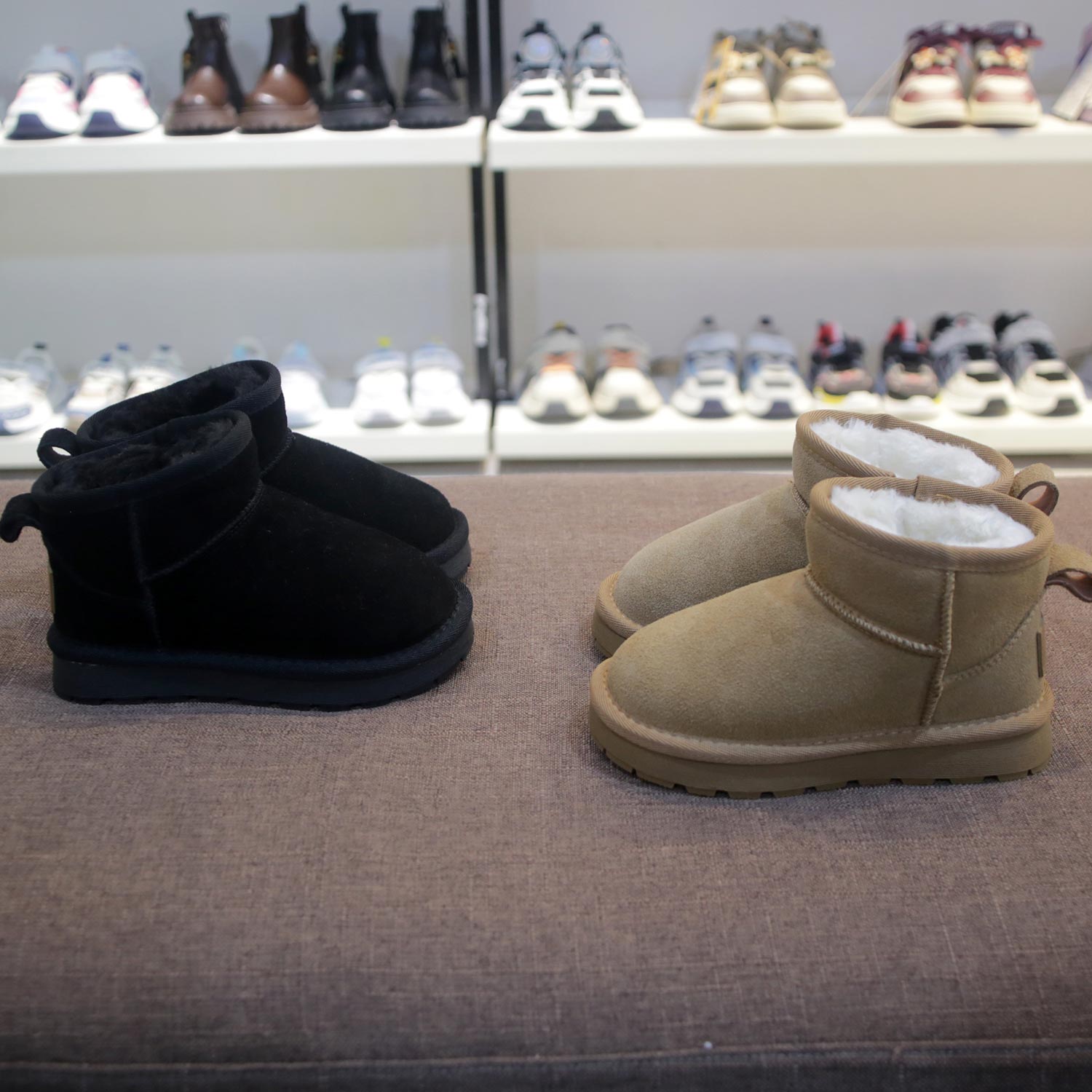 2025冬季新款儿童雪地靴真皮棉鞋男女童加绒反绒面26-37码