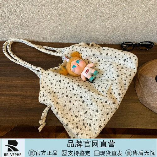RR正品豹纹星星大容量帆布包