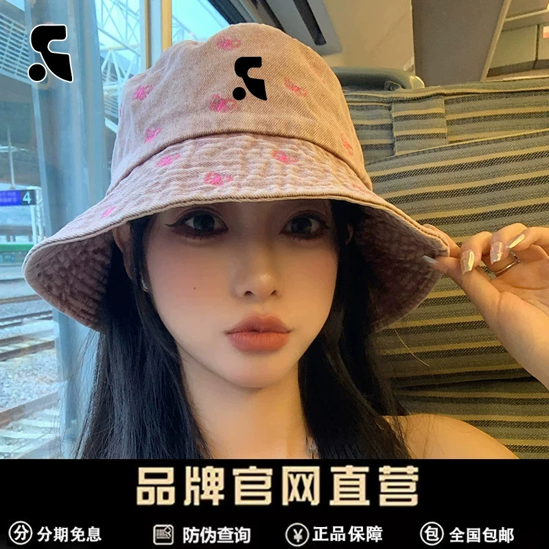 RR正品做旧牛仔蝴蝶结渔夫帽