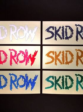 SKID ROW穷街电吉他摇滚反光贴乐器行李旅行箱维修护理保养