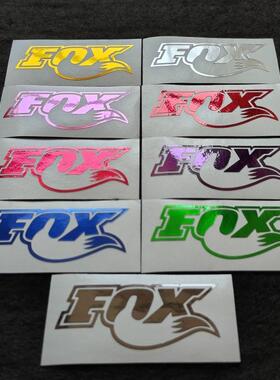 适用反光车贴新款fox公路车架贴纸山地车架贴自行车前叉贴随意贴