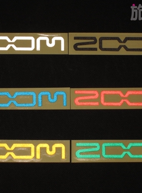 zoom吉他电吉他反光贴纸摇滚金属乐队乐器品牌行李旅行箱转印贴纸