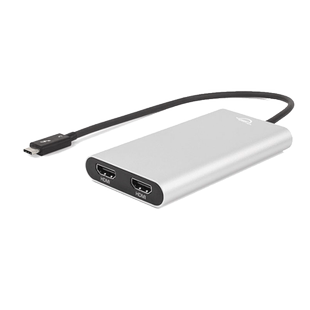 OWC Thunderbolt 3双 HDMI适配器 显示适配器 连接两个HDMI显示器最大4K
