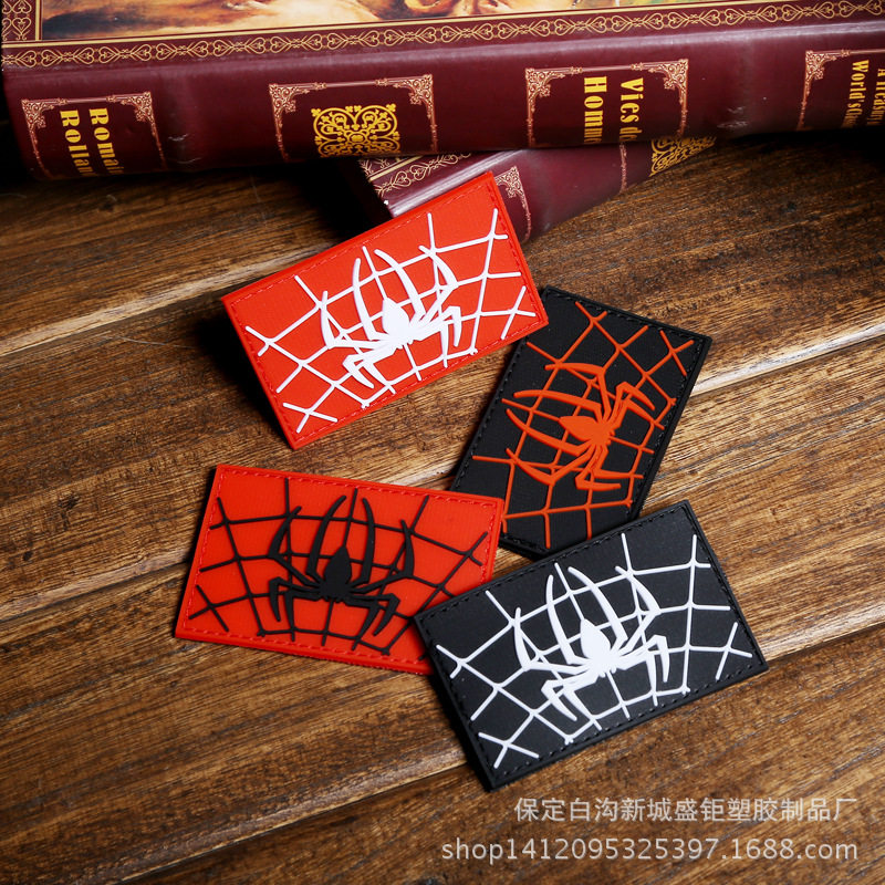 PVC Spider-Man Peter Parker帕克蜘蛛侠臂章魔术贴章徽章