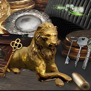 暗区突围首领信物周边实物模型手办蓝卡虎指弹挂甲主客房钥匙金狮