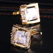 扣袖 袖 钉正装 商务西服婚礼长袖 口扣潮 镀金男士 双层折叠衬衣袖 法式