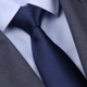男士 黑色领带拉链式 免打结休闲西服易拉得领带深蓝色光面领带