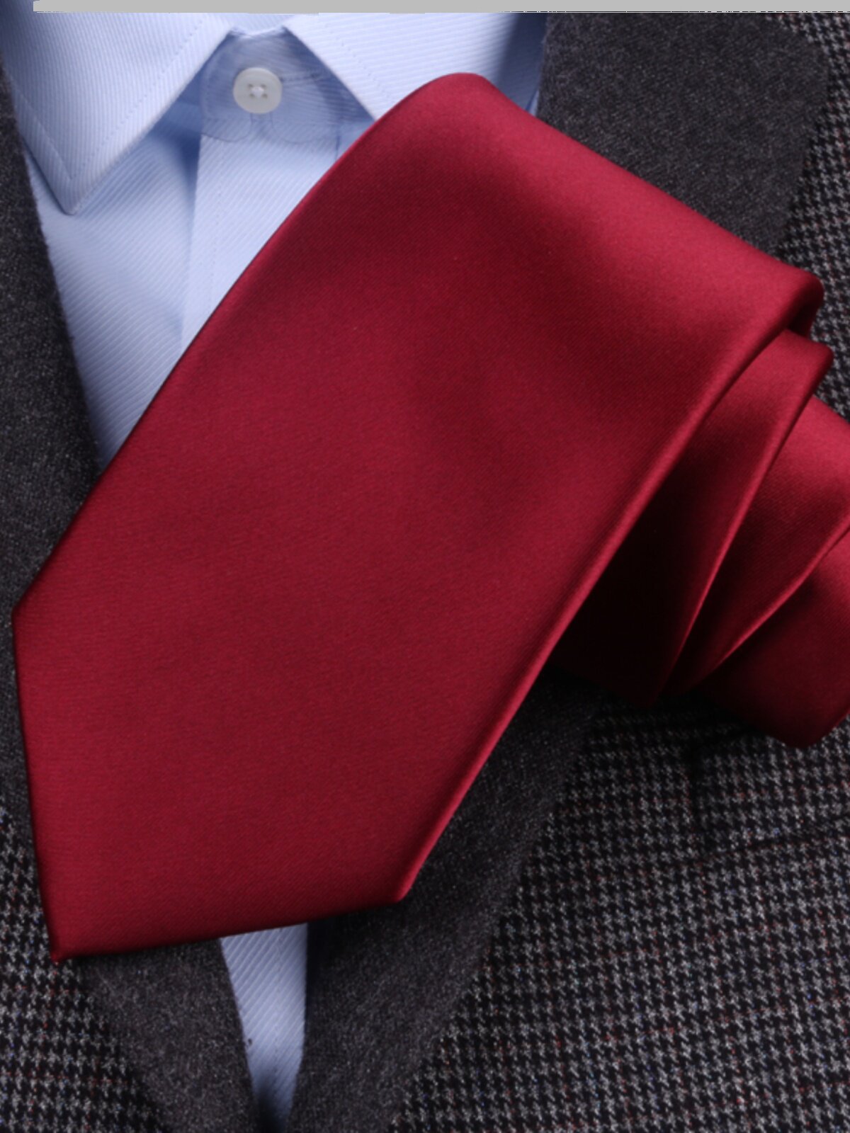 红领带男正装拉链式结婚新郎男士免打酒红色西装伴郎婚礼免打结女