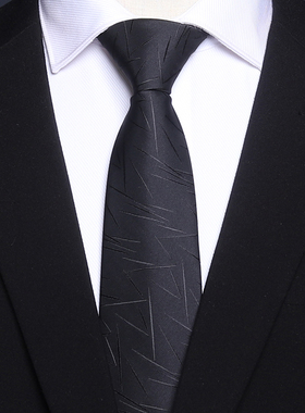 领带男正装拉链式结婚新郎男士商务手打黑色高端懒人免打结一拉得