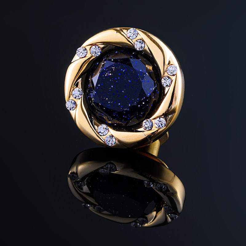 金色浩瀚星空石胸针日韩卡通小配饰男女胸花外套别针毛衣装饰品