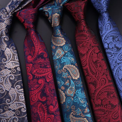 猎尚色织涤丝韩版窄版领带