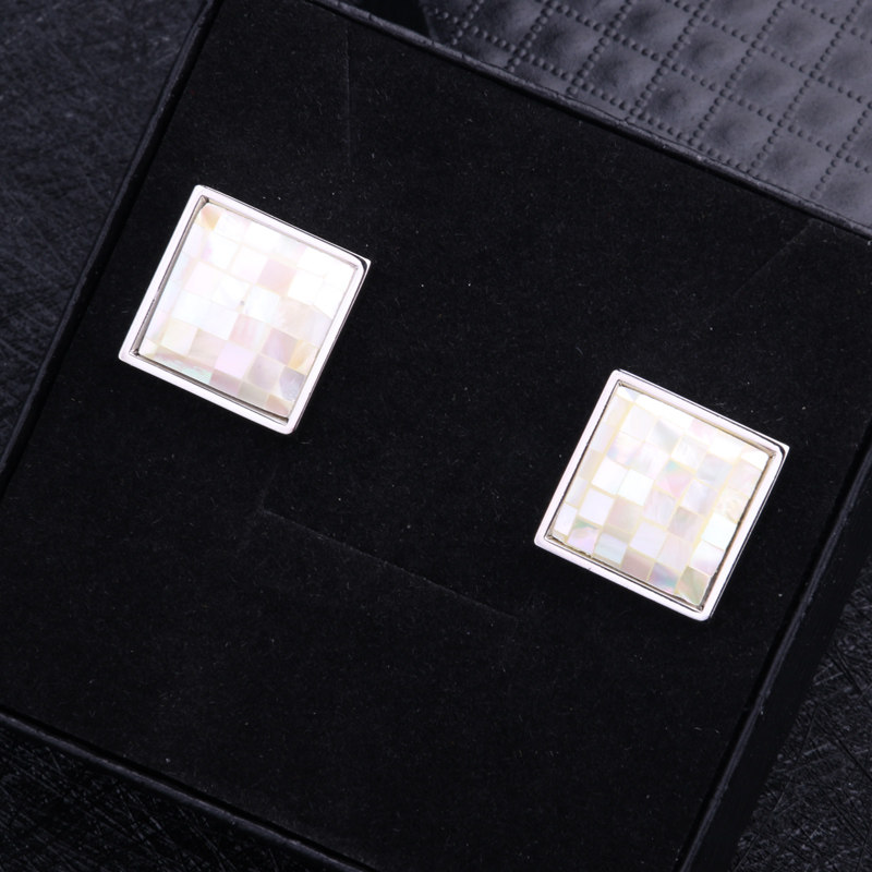 法式衬衫男长袖商务袖扣职业正装袖口双叠袖钉西装衬衣cufflinks