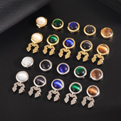 新款 猫眼高档纽扣盒平头圆头卡帽高级豪华帽铜卡帽平扣