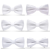 兄弟团暗条纹领结纯白色男士 英伦西装 蝴蝶结新郎结婚婚礼主持司仪