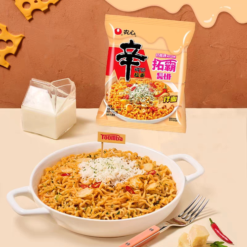 农心拓霸辛拉面137g韩式网红奶香芝士辣味拌面夜宵泡面方便速食