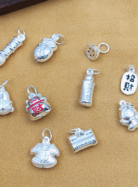 足银男女脚链复古单独小配饰吊坠