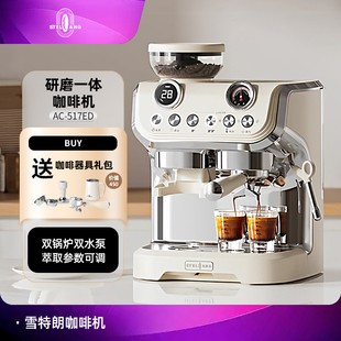 517ED意式 半自动咖啡机研磨一体冷热双萃家用 雪特朗 Stelang