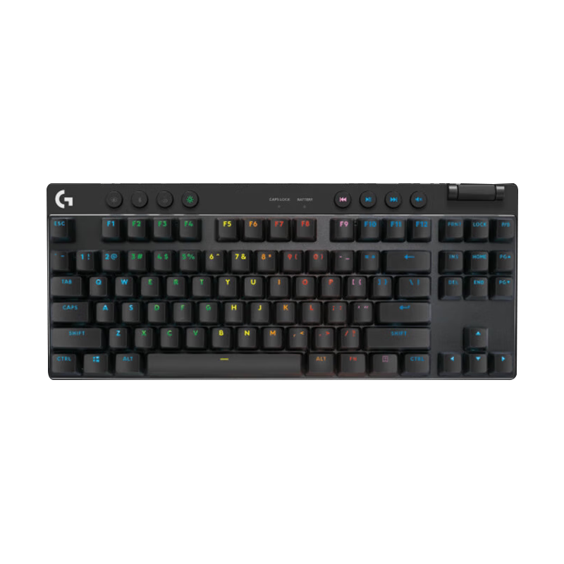罗技G PRO X TKL无线机械键盘蓝牙三模式87键RGB背光电竞游戏