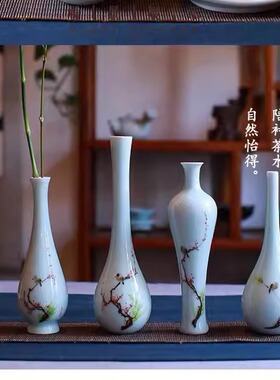景德镇新中式手绘梅花陶瓷花瓶