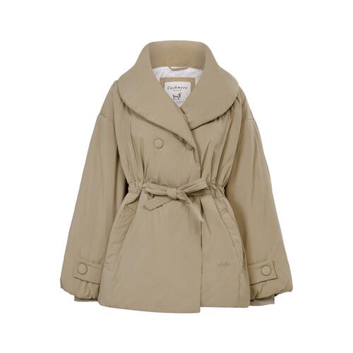 EIDER女羊绒混纺披肩领羽绒服