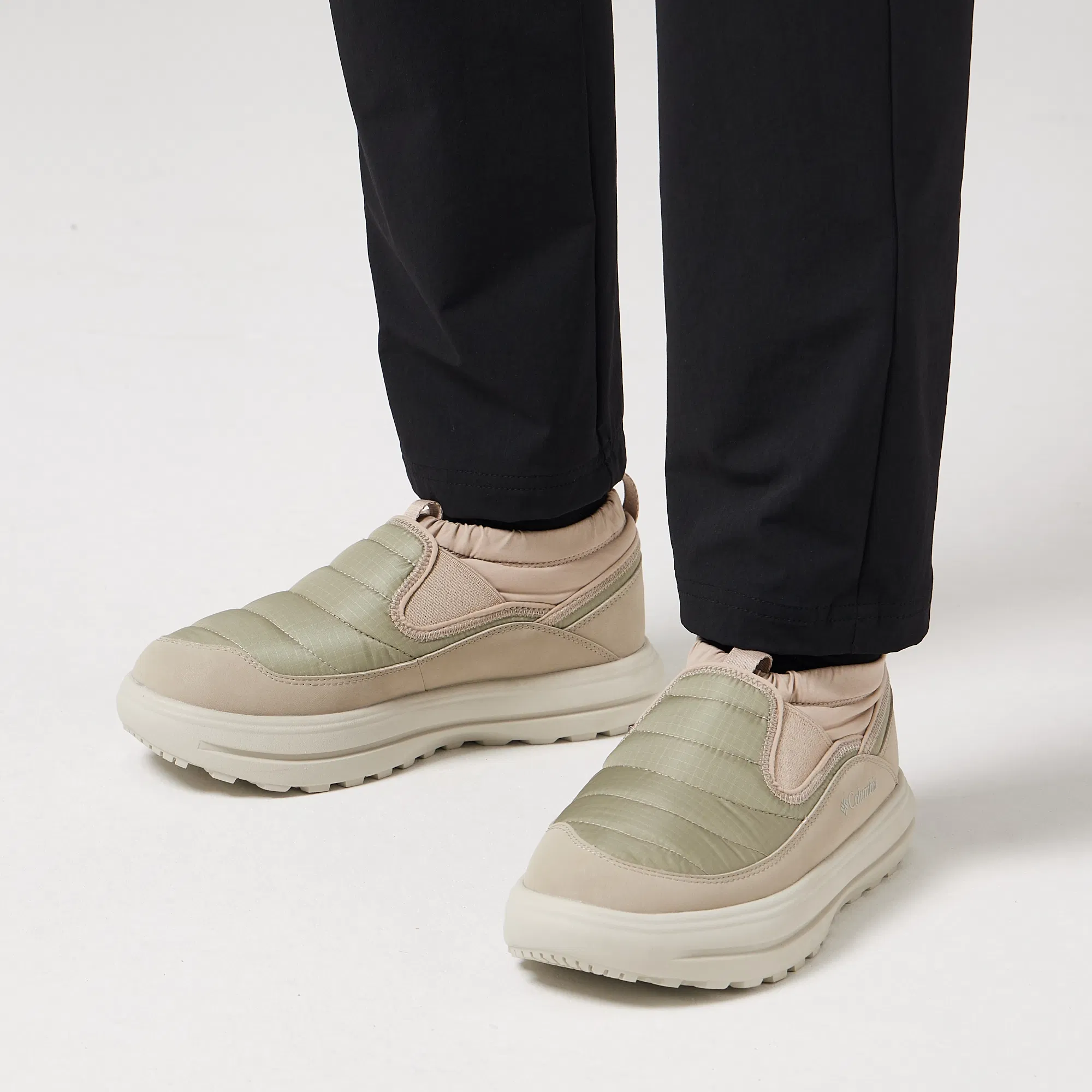 COLUMBIA哥伦比亚韩国代购25冬男女户外防水轻量保暖一脚蹬棉鞋