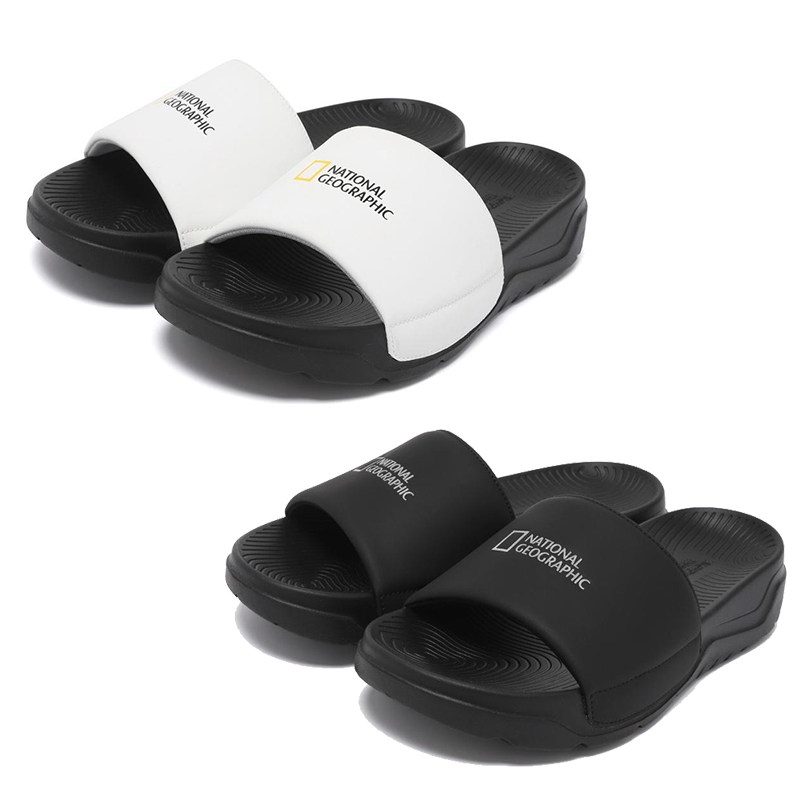NATIONAL国家地理韩国代购26春男女经典字母标防滑外穿运动拖鞋