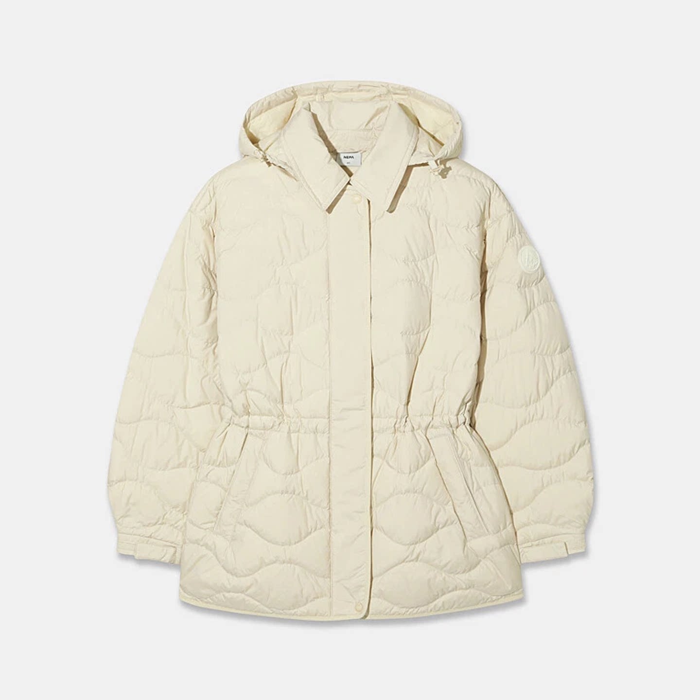 NEPA女可拆连帽轻量中长羽绒服