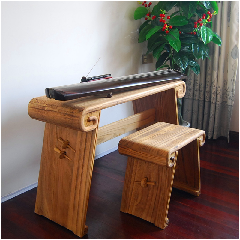 古琴桌凳桐木共鸣古典明清仿古艺术直线琴桌书法茶香道国学桌设计