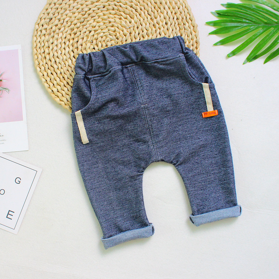 2023婴儿大pp裤春秋纯棉薄款裤子外穿男童屁股大哈伦宝宝裤子幼儿