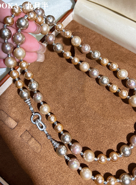 原创美拉德仿海水珍珠毛衣链