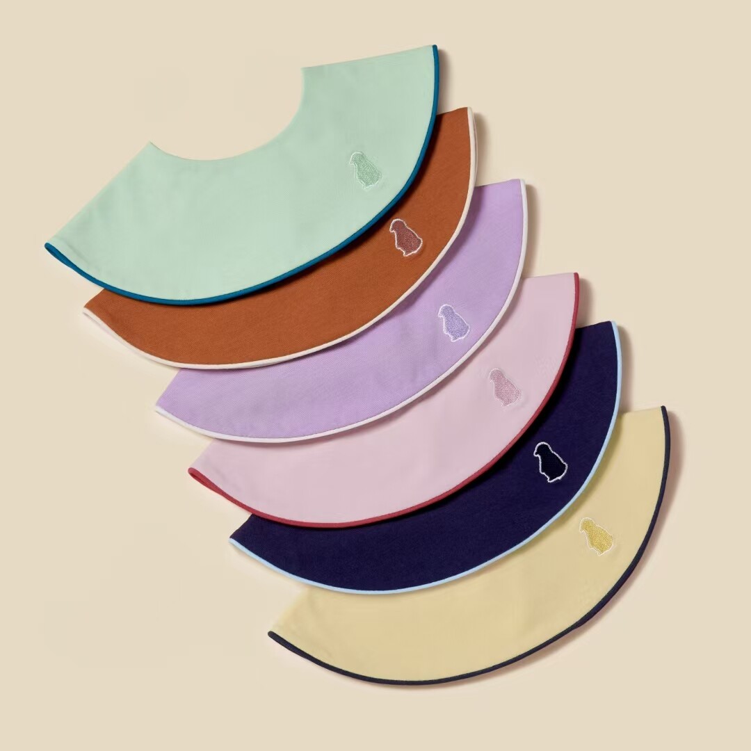 婴儿防水纯棉围兜男宝宝假领