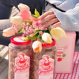 韩国进口granola格兰诺拉麦片屋原味 300g自制麦片500g大容量麦片
