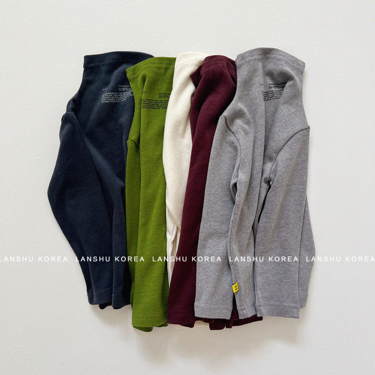 包邮【Gou】懒鼠韩国童装25冬款男童女童经典基础字母打底亲子T恤,童装/婴儿装/亲子装,T恤,淘宝优惠券,粉丝福利购,淘宝优惠卷