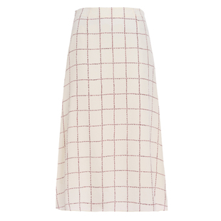 显瘦女半身裙LBE87006S 重磅桑蚕丝真丝格纹时尚 莎娜粉丝专享