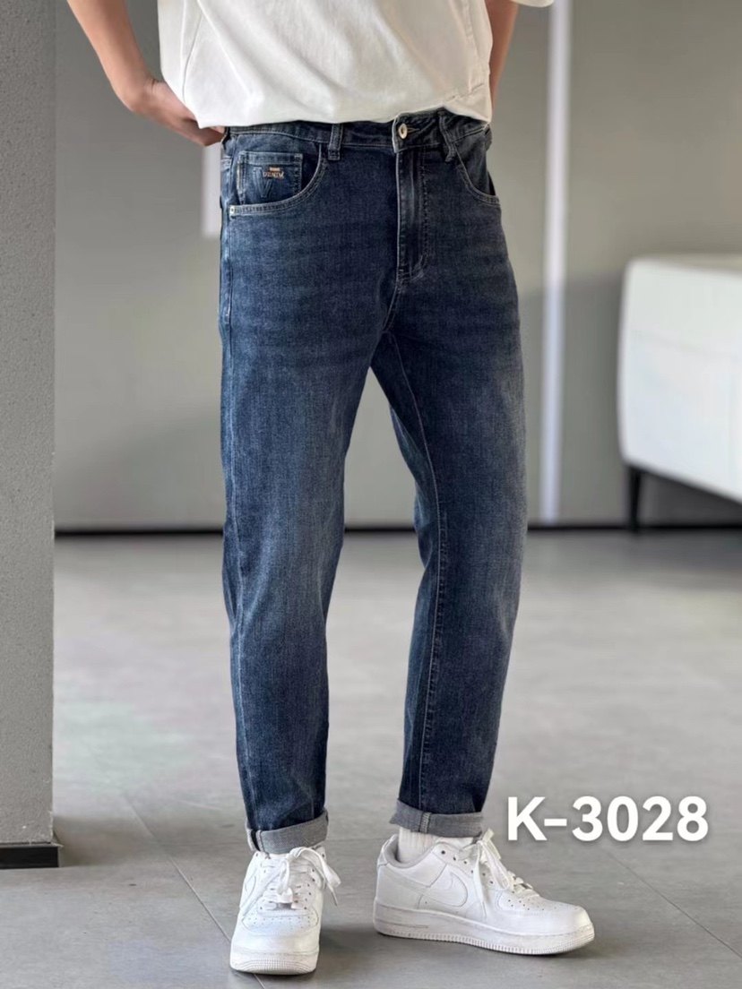 高端潮牌个性男式小脚修身牛仔裤