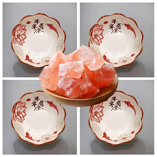 【净宅专用容器】喜马拉雅玫瑰盐净宅陶瓷碟子乔迁开业摆件