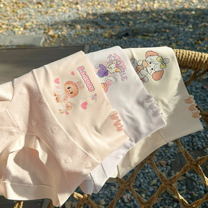 探路猫爱心提花高腰收腹纯棉女士高腰内裤包臀亲肤透气棉档三角裤