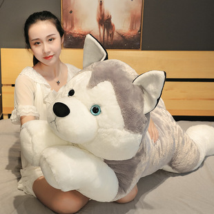 海利伟哈士奇毛绒玩具狗软体趴趴狗可爱公仔睡觉抱枕女生生日礼物