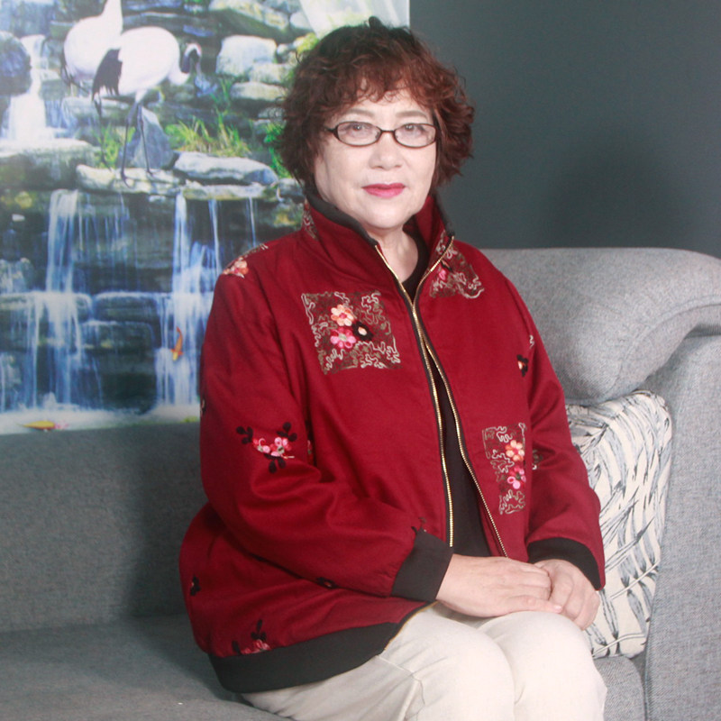 胖妈妈小棉袄秋冬棉服中老年人加薄绒上衣60岁70气质短款棉夹克衫