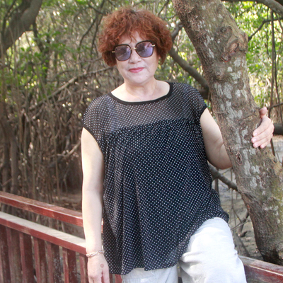 网纱圆点短袖加肥大码宽松遮肚子