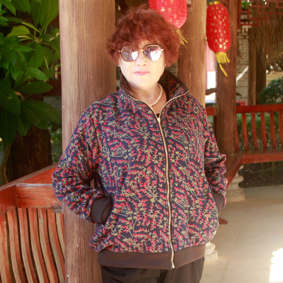 秋冬加薄绒大码宽松奶奶洋气外套