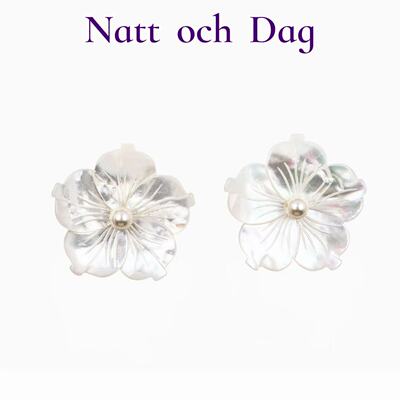 【Petit Trianon系列】Natt Och Dag母贝山茶花轻奢耳环女小众