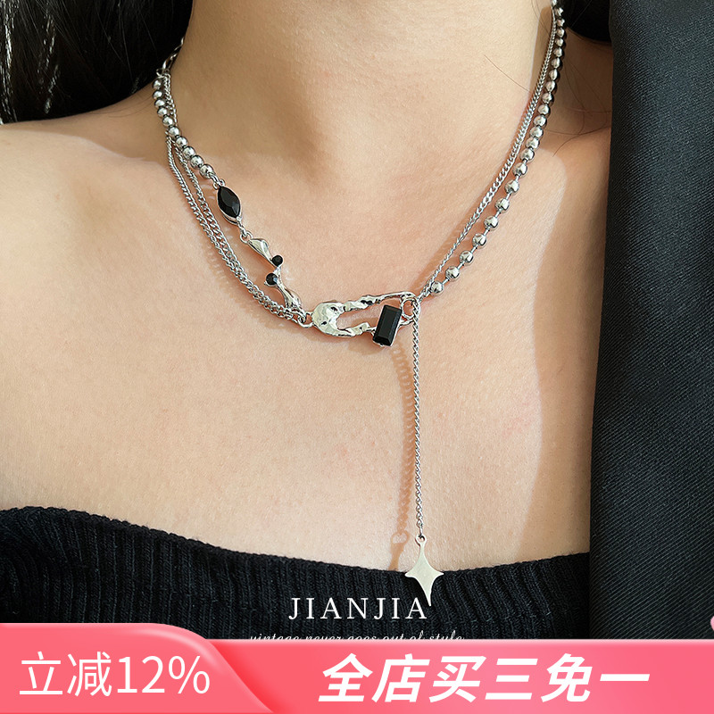 回形针流苏甜酷风辣妹项链